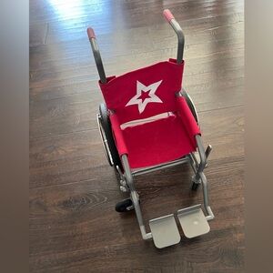Red Doll Wheelchair with Star Design American Girl